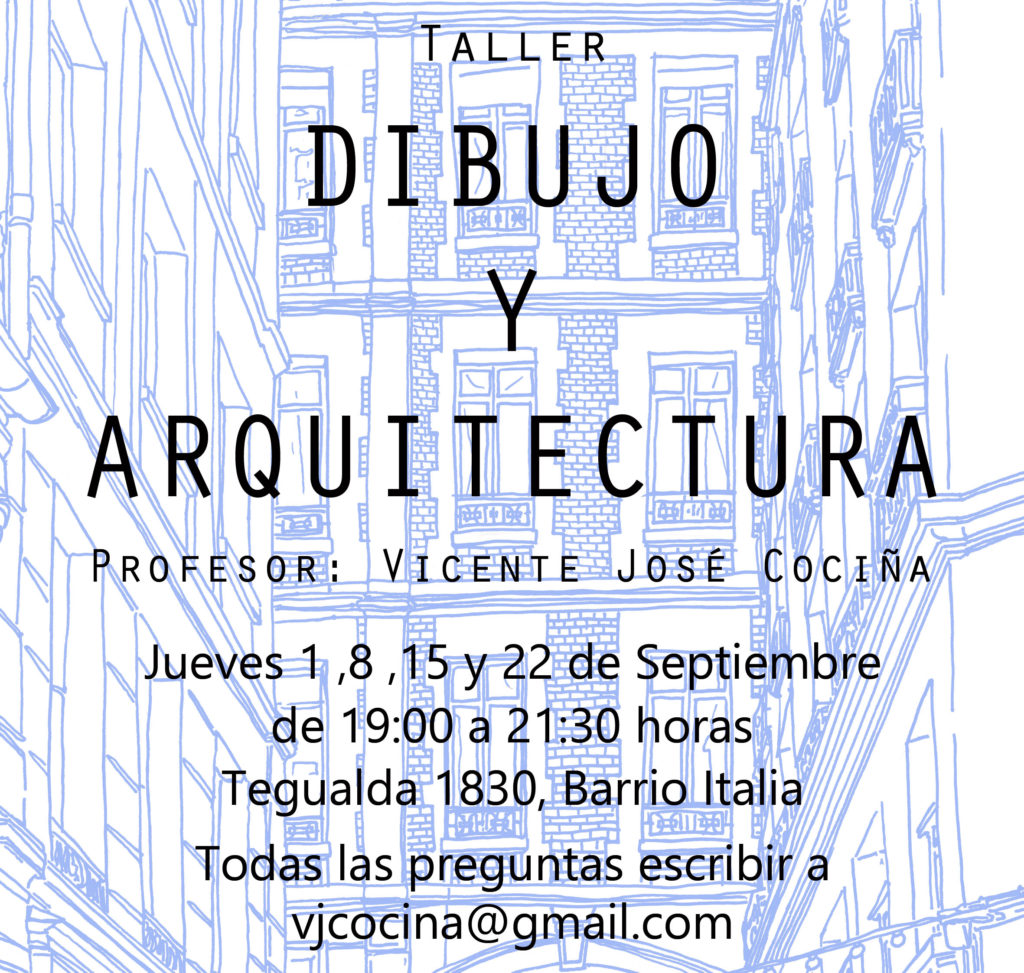 afiche taller dibujo y arquitectura
